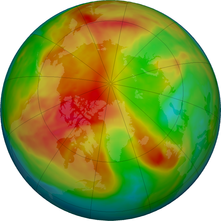 Arctic ozone map for 27 February 2017